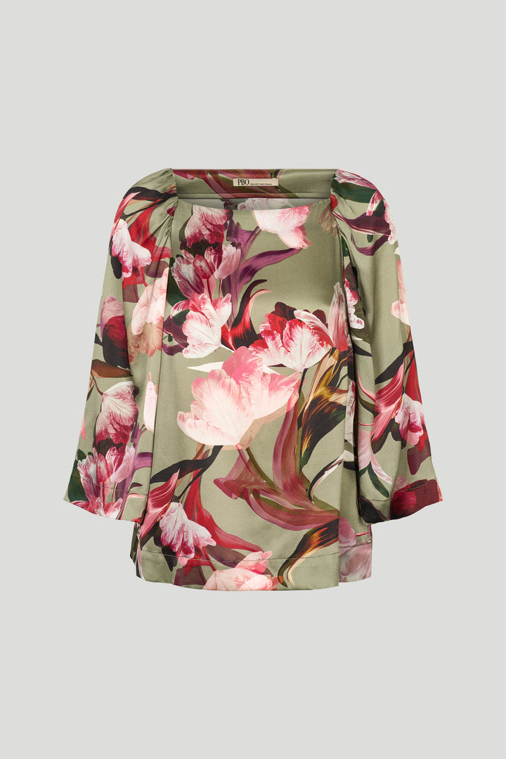 PBO PBOCelia bluse BLOUSE 835 Army mix