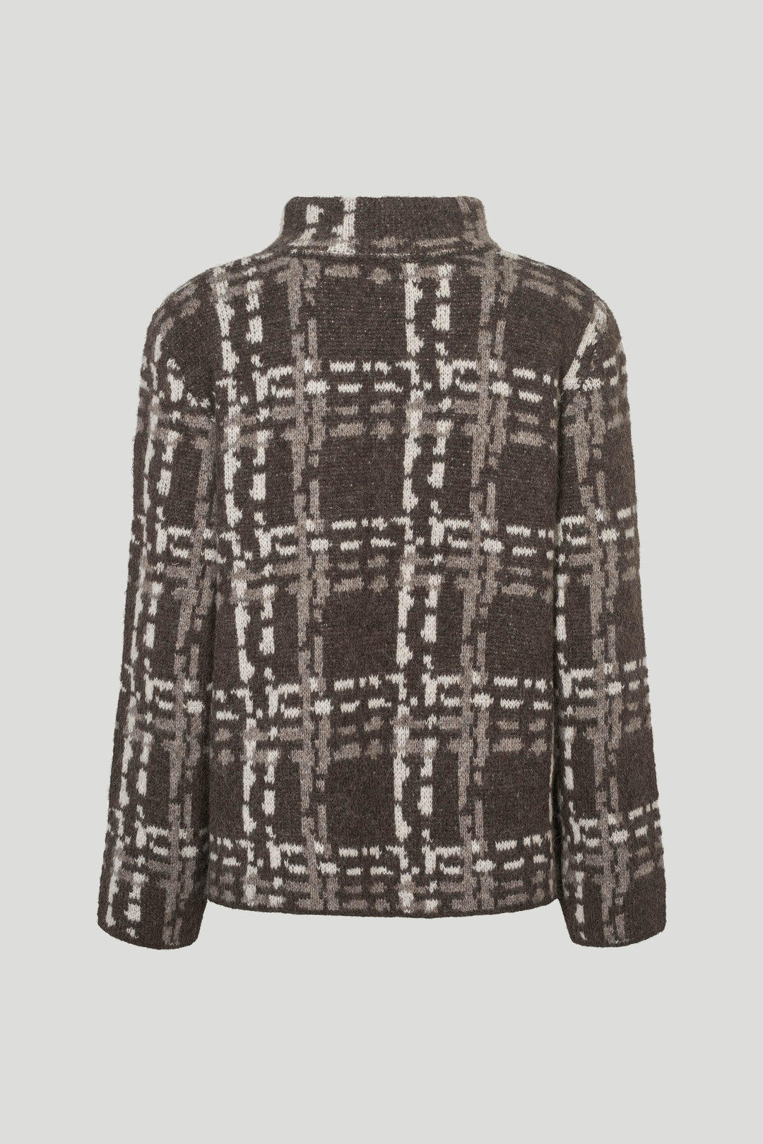 PBO PBOCille striktrøje KNITWEAR 670 Brown check