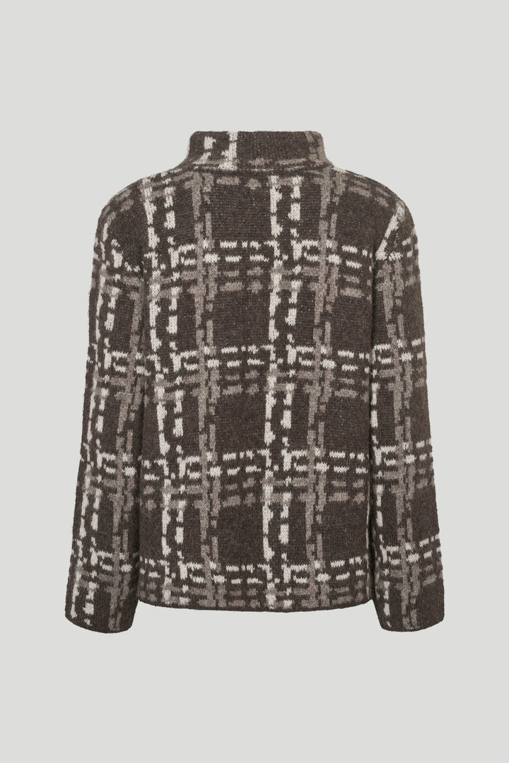 PBO PBOCille striktrøje KNITWEAR 670 Brown check