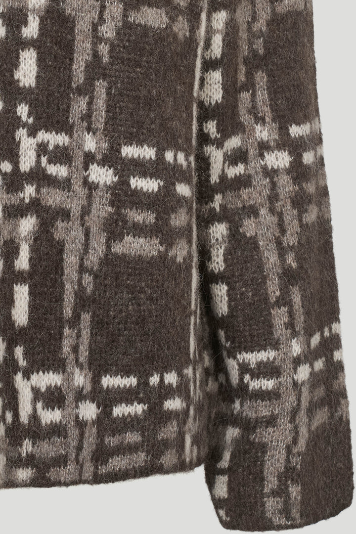 PBO PBOCille striktrøje KNITWEAR 670 Brown check