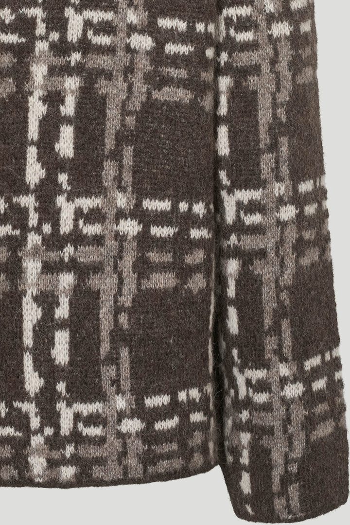 PBO PBOCille striktrøje KNITWEAR 670 Brown check
