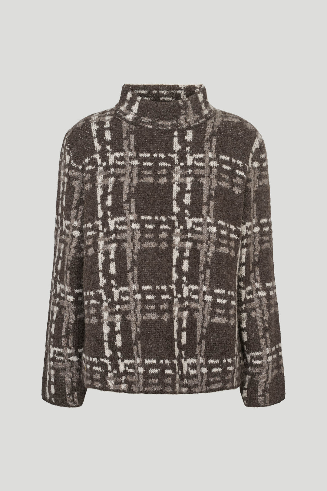 PBO PBOCille striktrøje KNITWEAR 670 Brown check