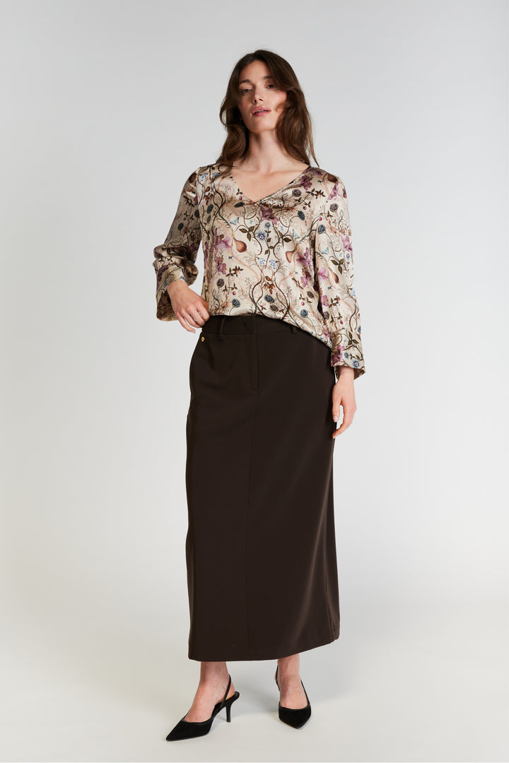 PBO PBOComfortFlota nederdel SKIRTS 698 Smoke