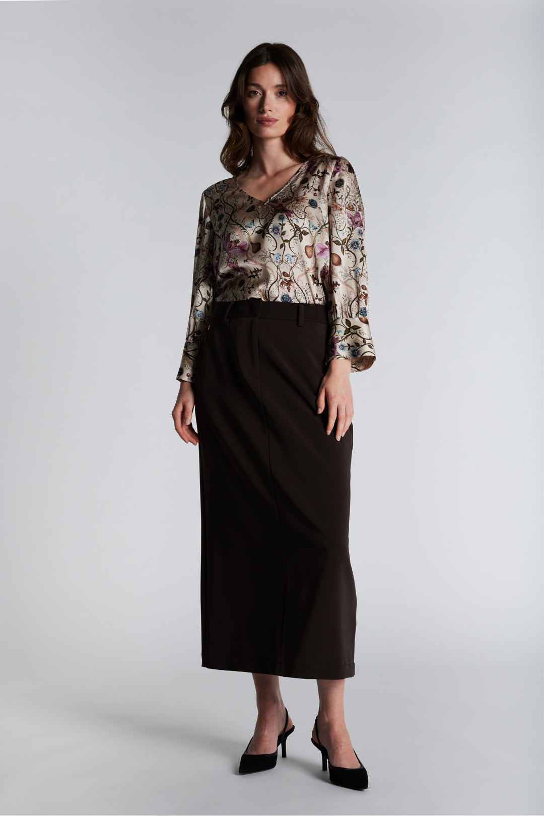 PBO PBOComfortFlota nederdel SKIRTS 698 Smoke