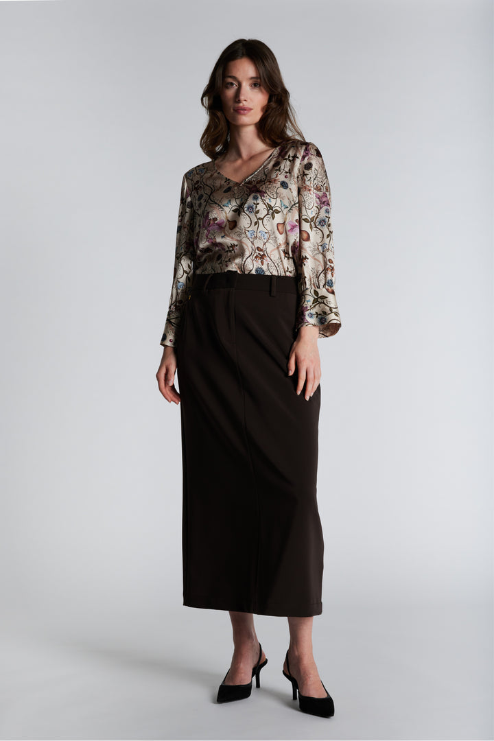 PBO PBOComfortFlota nederdel SKIRTS 698 Smoke