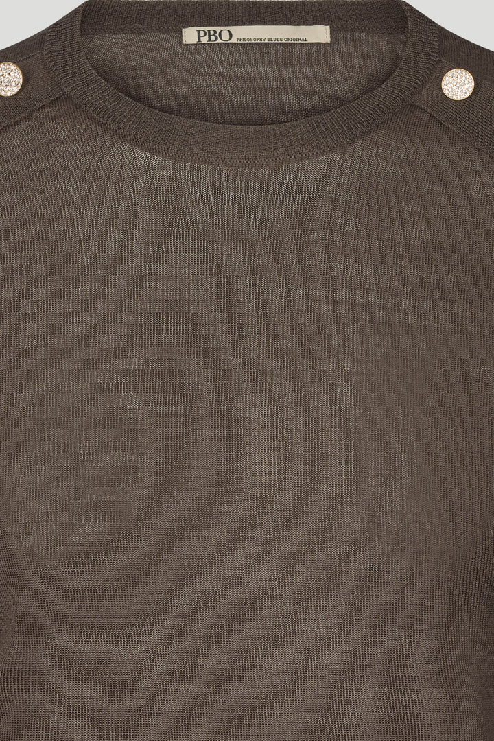PBO PBODeana strikbluse KNITWEAR 698 Smoke