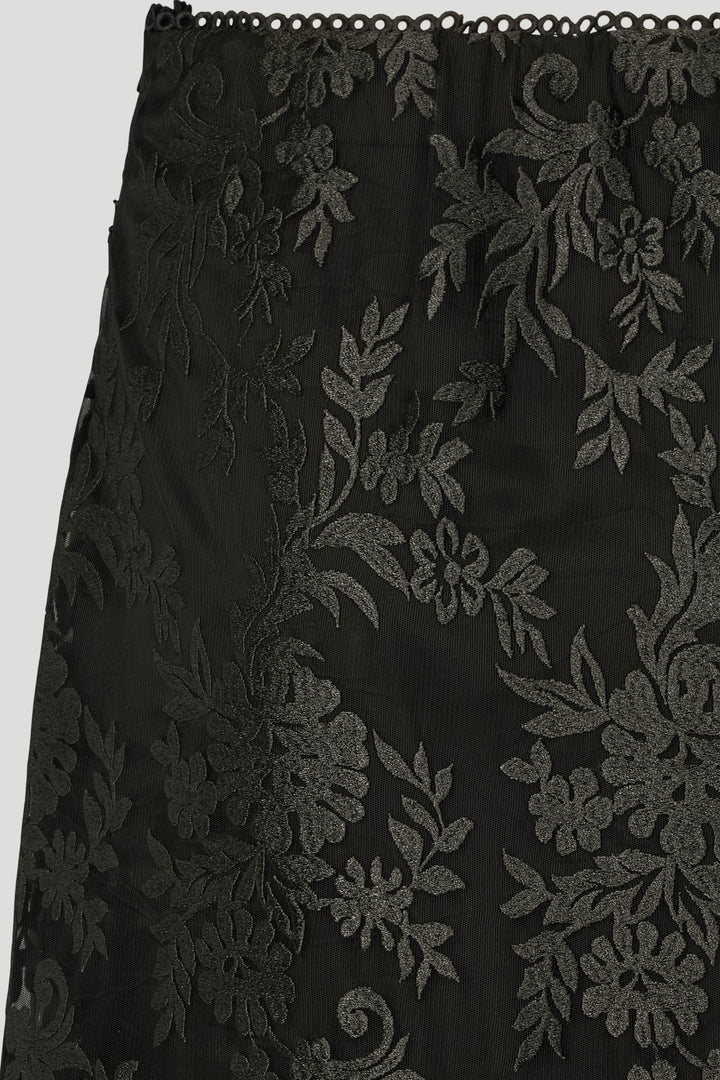 PBO PBOEllo blonde lang nederdel SKIRTS Sort