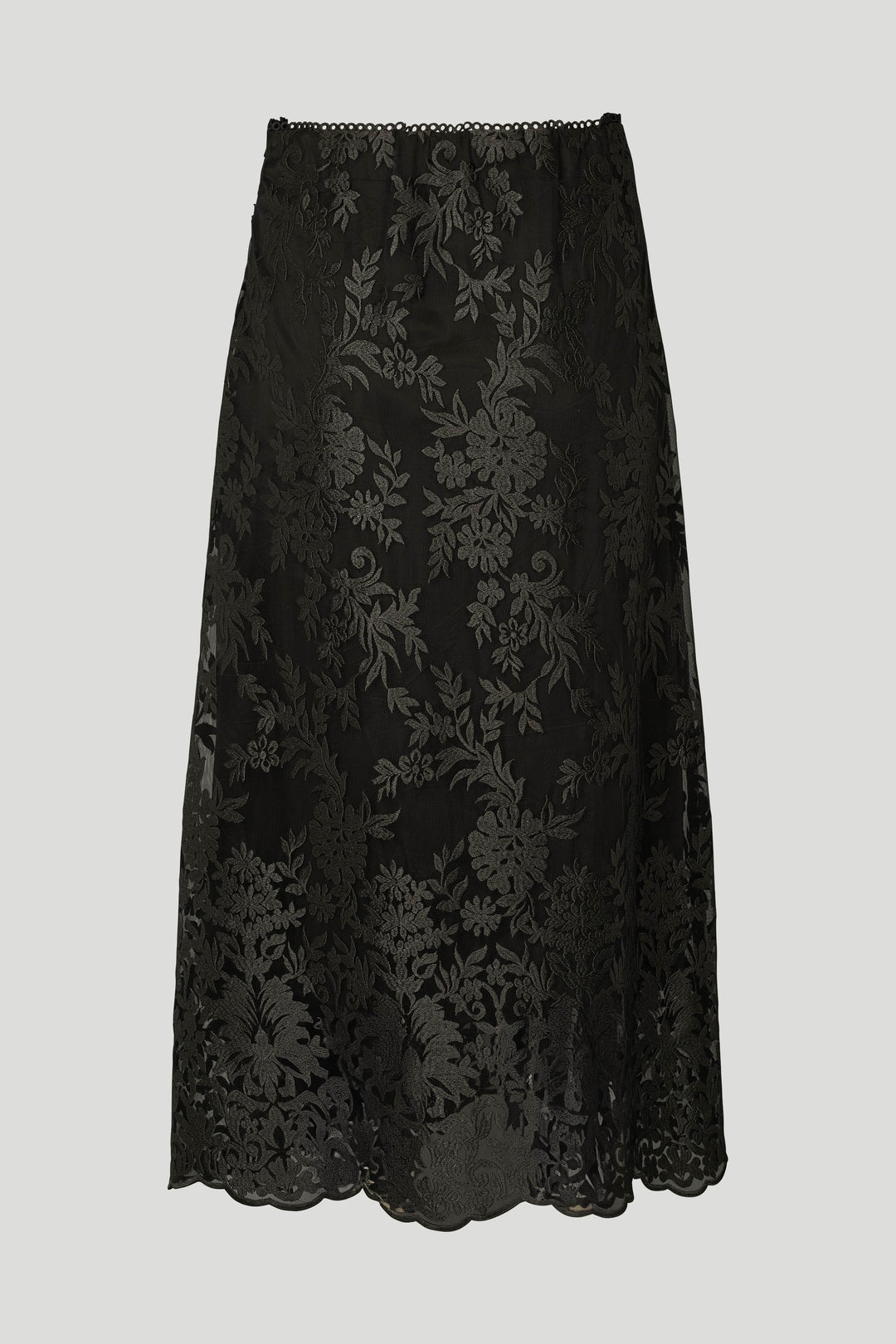 PBO PBOEllo blonde lang nederdel SKIRTS Sort