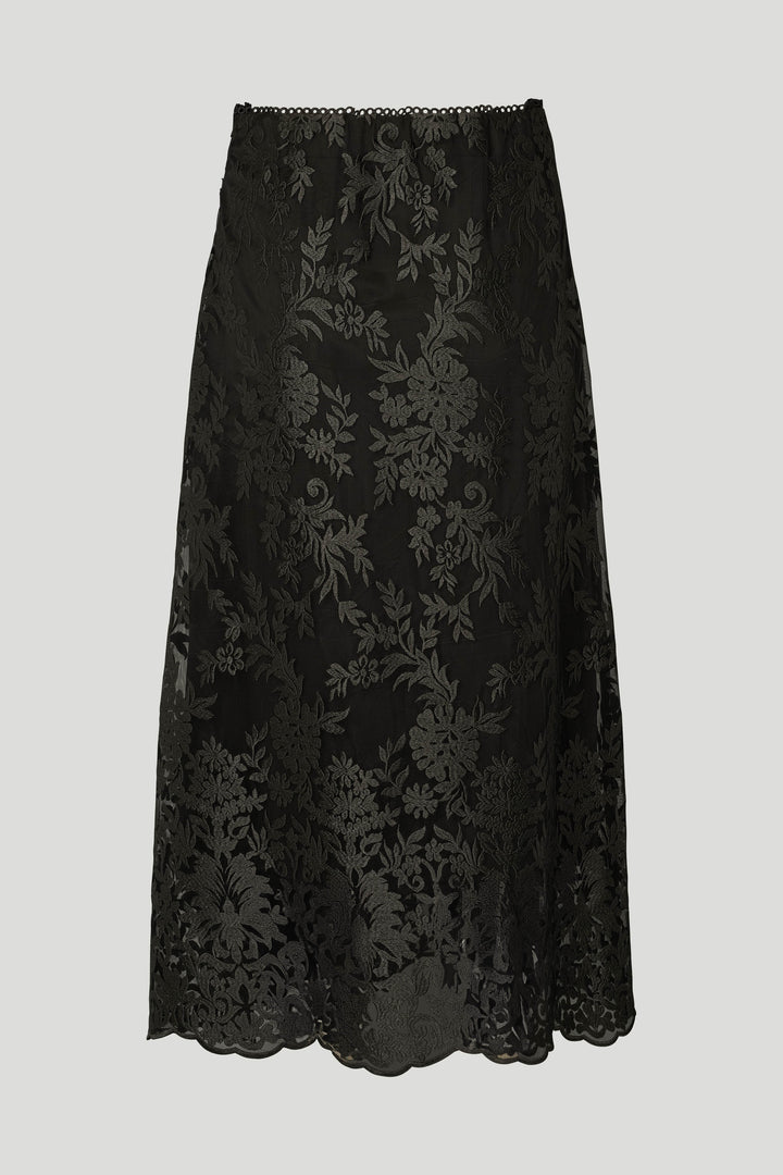 PBO PBOEllo blonde lang nederdel SKIRTS Sort