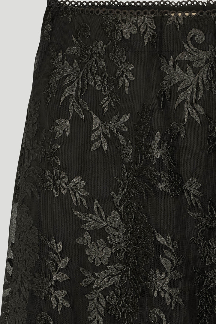 PBO PBOEllo blonde lang nederdel SKIRTS Sort