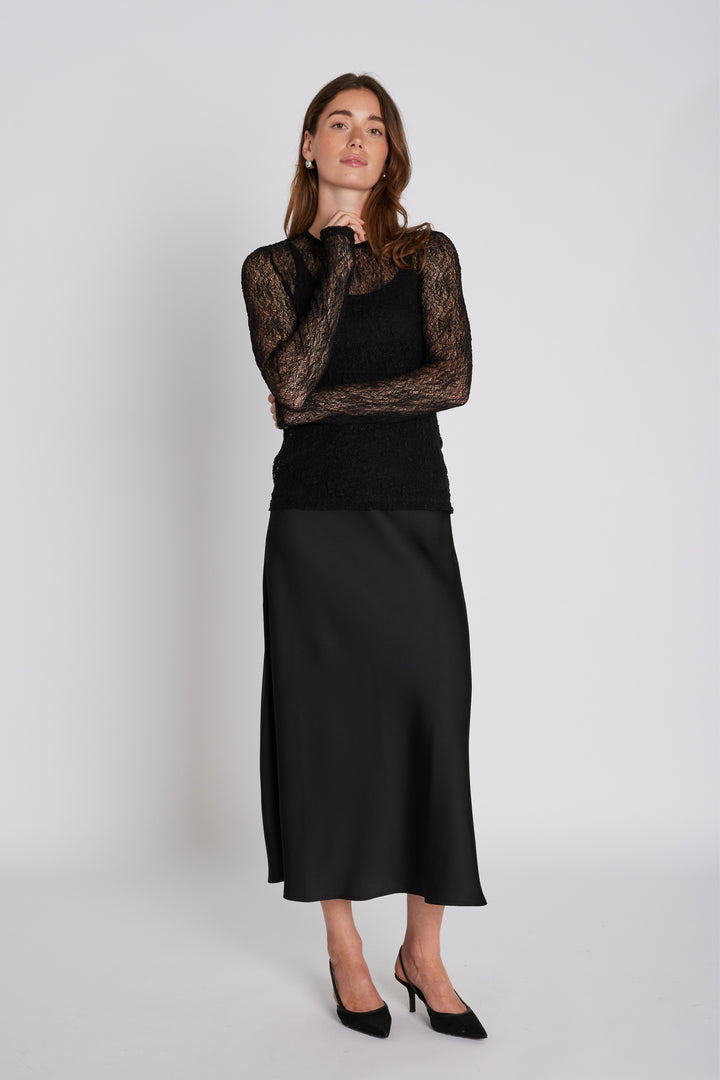 PBO PBOEllo nederdel SKIRTS Sort