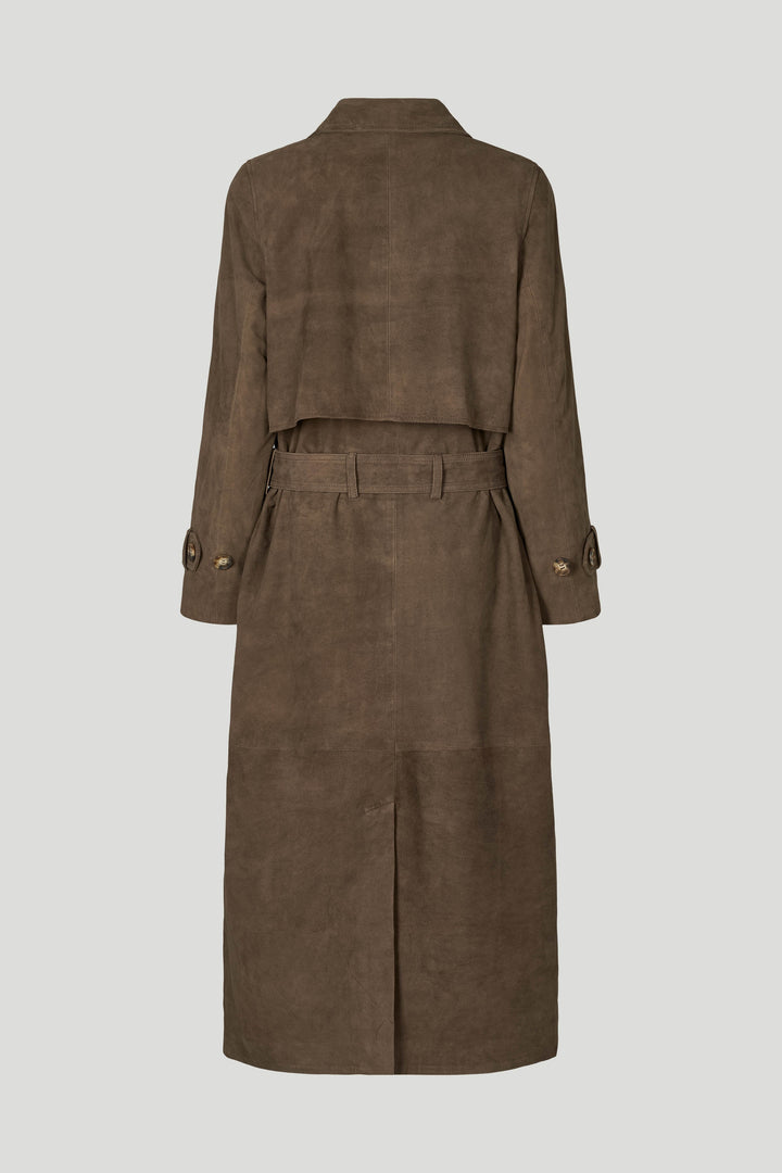 PBO PBOElva ruskind lang trenchcoat OUTERWEAR 698 Smoke