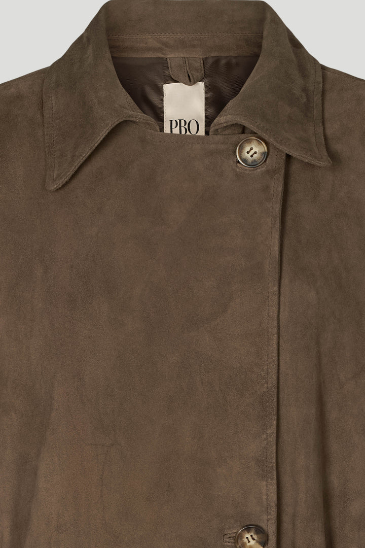 PBO PBOElva ruskind lang trenchcoat OUTERWEAR 698 Smoke
