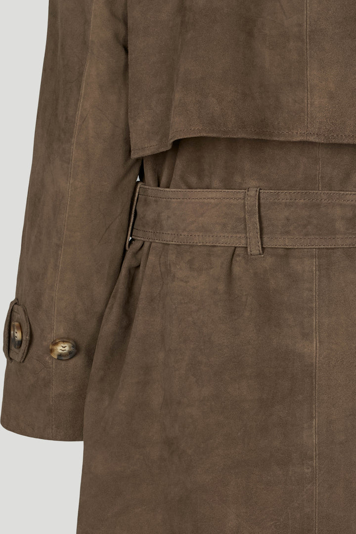PBO PBOElva ruskind lang trenchcoat OUTERWEAR 698 Smoke
