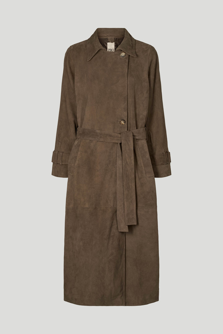 PBO PBOElva ruskind lang trenchcoat OUTERWEAR 698 Smoke