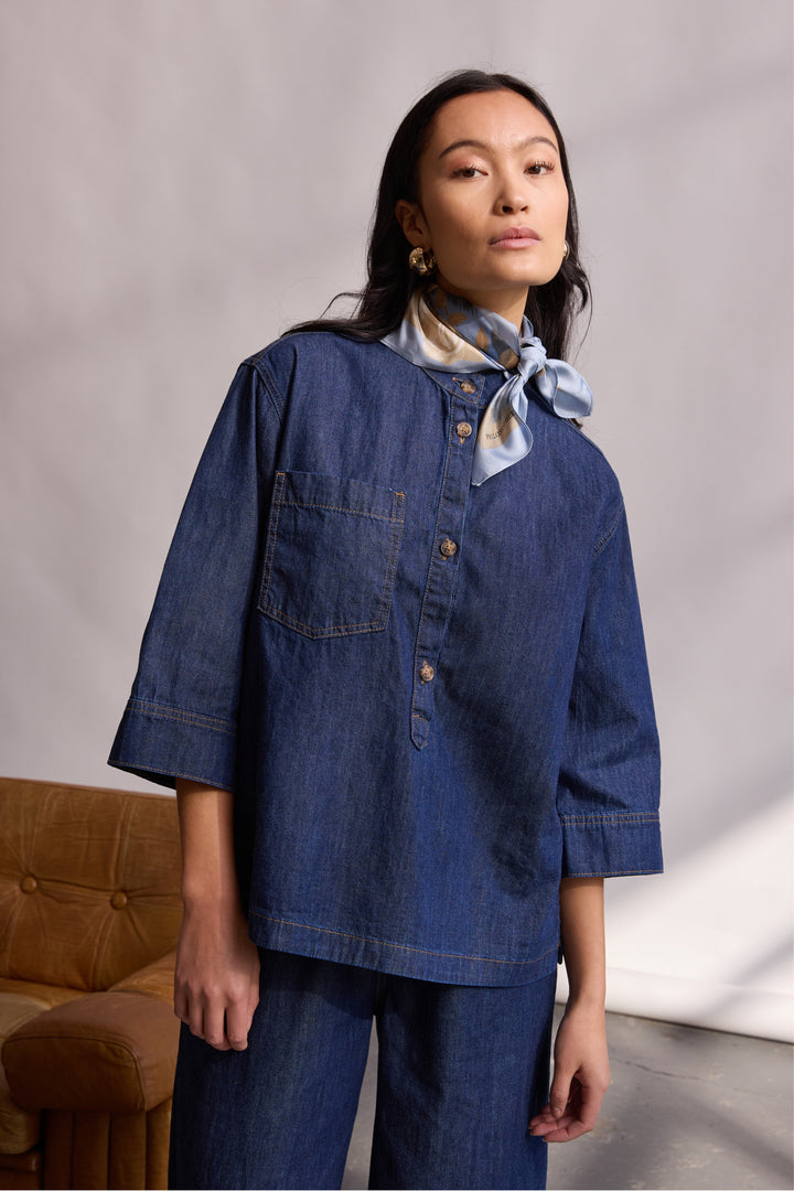 PBO PBOEssence skjorte SHIRTS 253 Dark denim