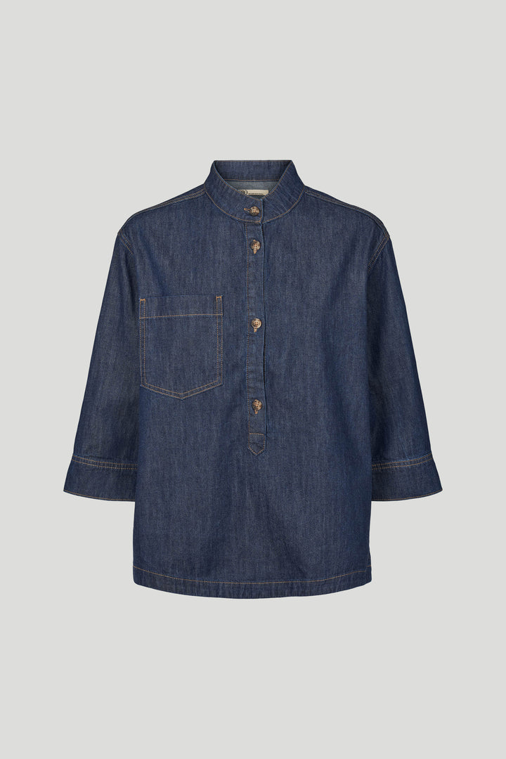 PBO PBOEssence skjorte SHIRTS 253 Dark denim