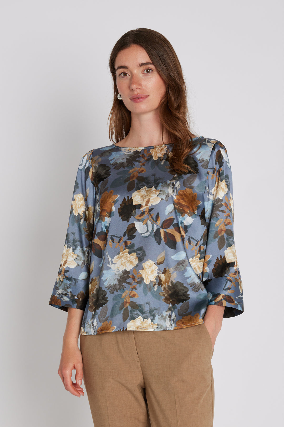 PBO PBOEtta bluse BLOUSE 687 Dark flower print