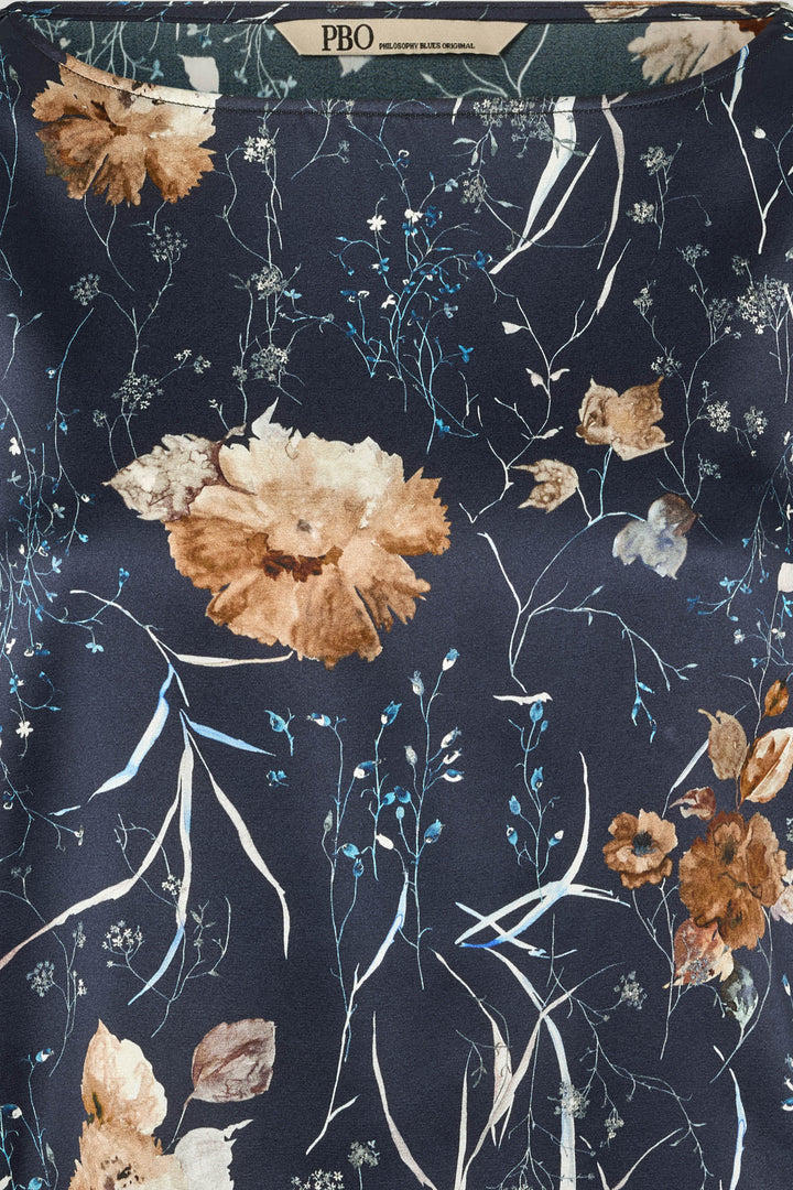 PBO PBOEtta silkebluse BLOUSE 837 Dark flower
