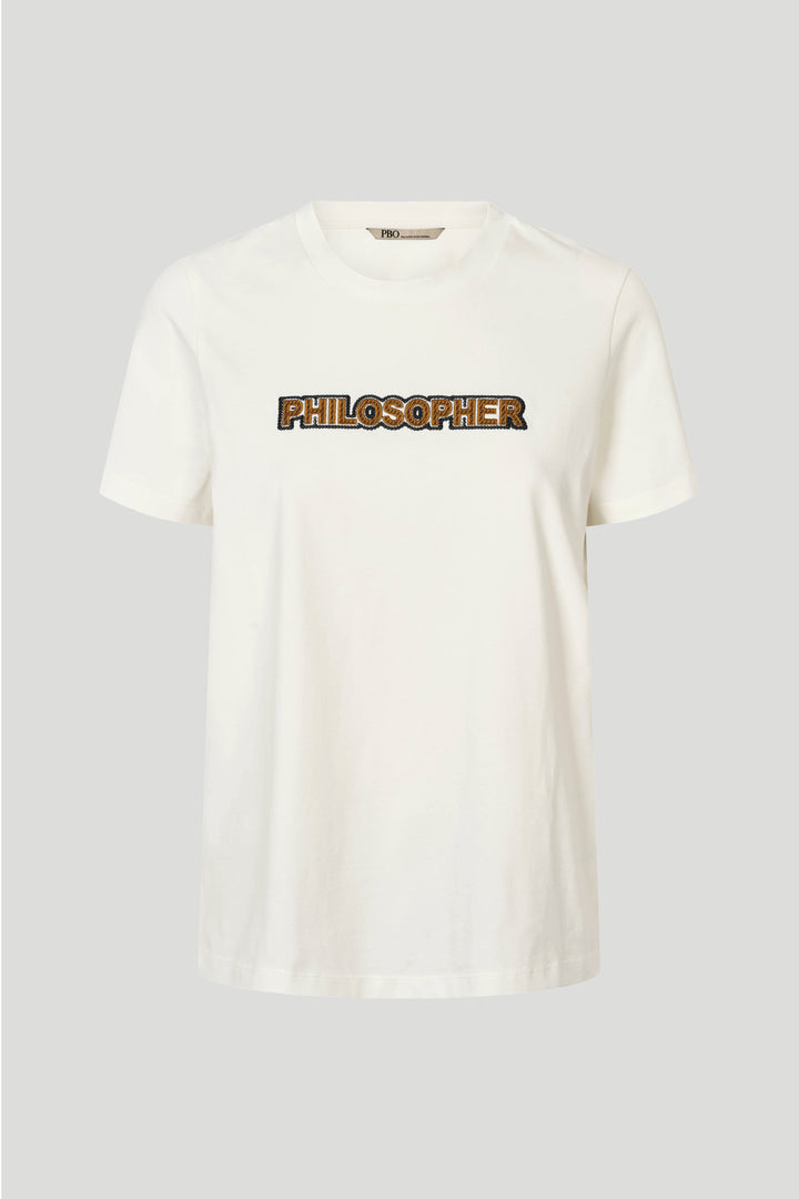 PBO PBOFilosof T-shirt T-SHIRTS 10120 Star white-Black