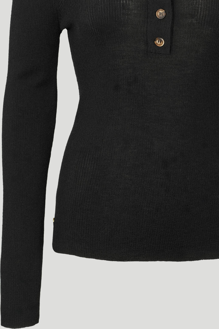 PBO PBOFreesia strikbluse KNITWEAR Sort