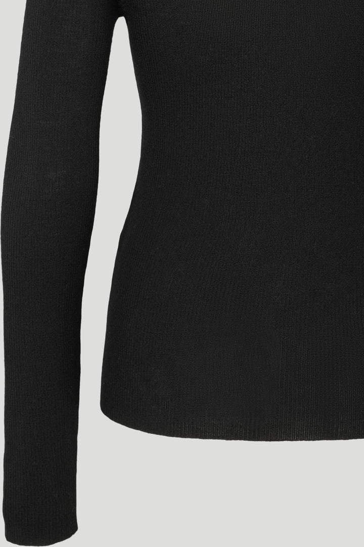 PBO PBOFreesia strikbluse KNITWEAR Sort