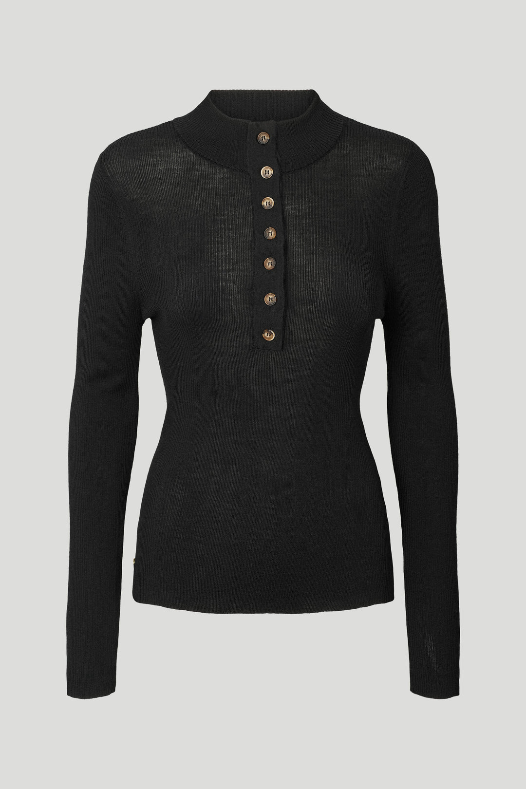 PBO PBOFreesia strikbluse KNITWEAR Sort