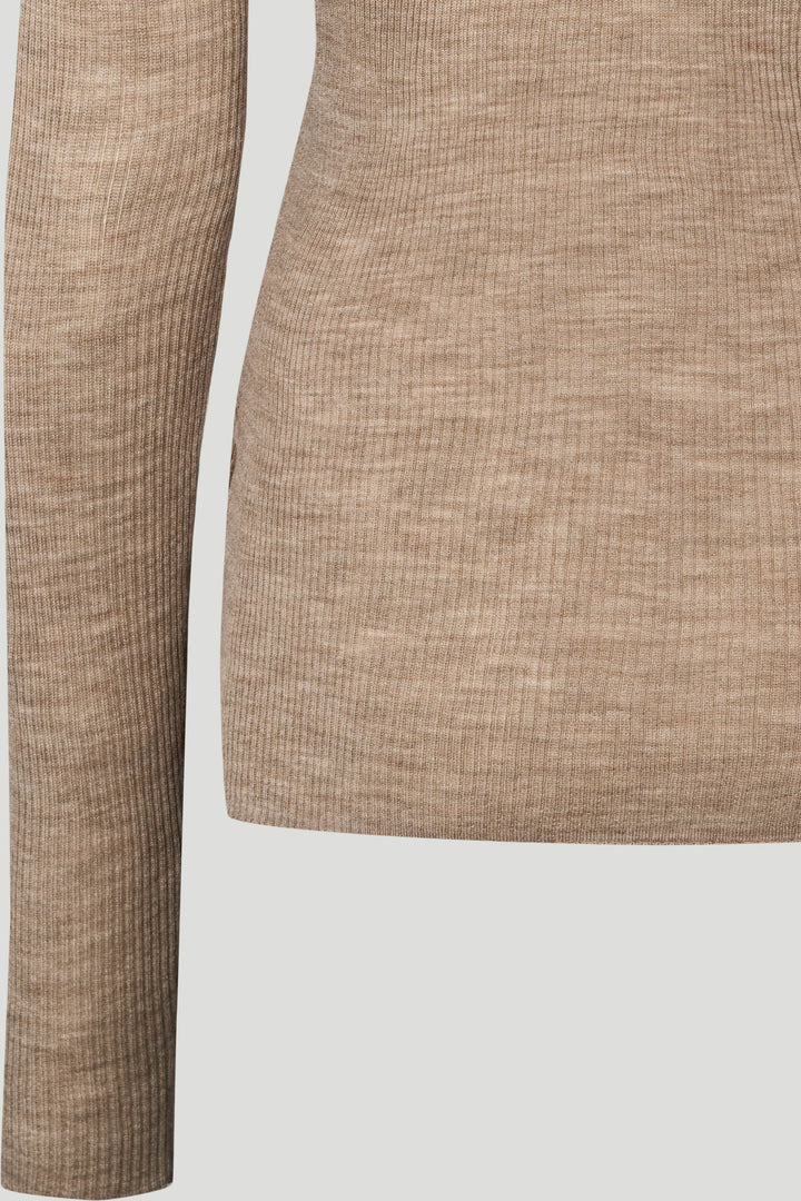 PBO PBOFreesia strikpolo KNITWEAR, LIGHT 55 Sand melange