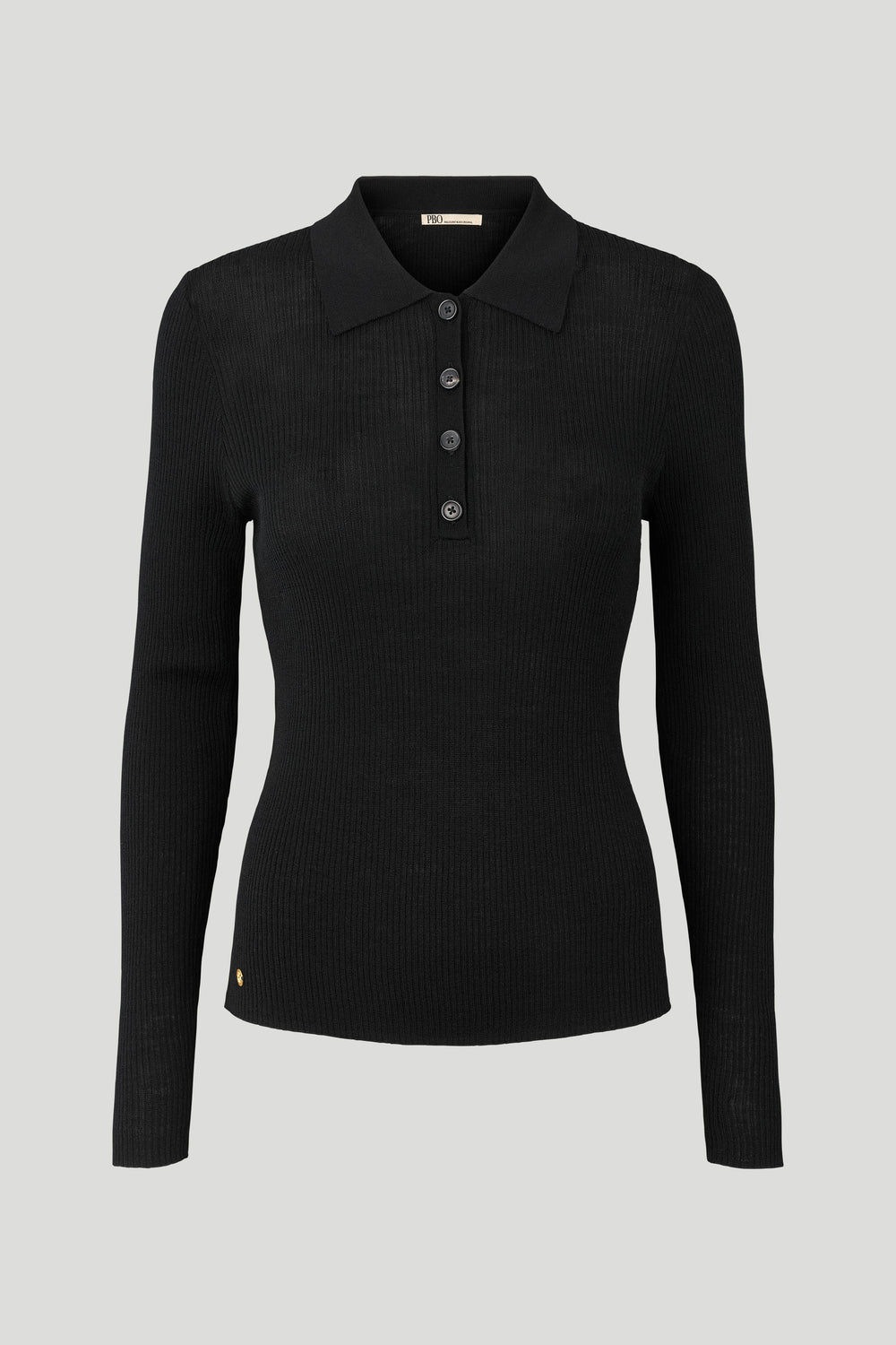 PBO PBOFreesia strikpolo KNITWEAR Sort