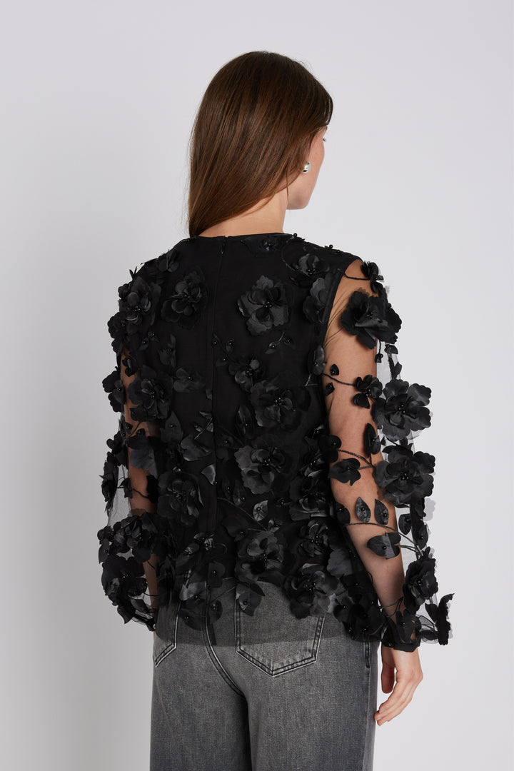 PBO PBOGiron bluse BLOUSE Sort