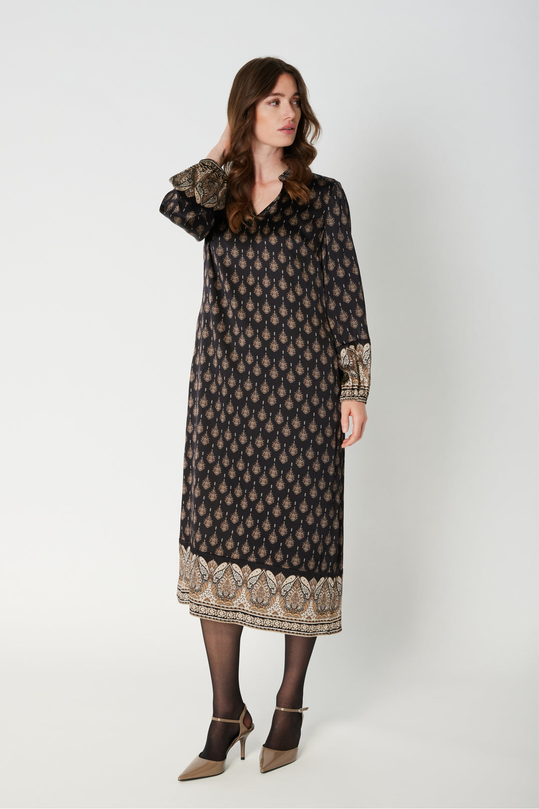 PBO PBOHanna silkekjole DRESSES 992 Black mix