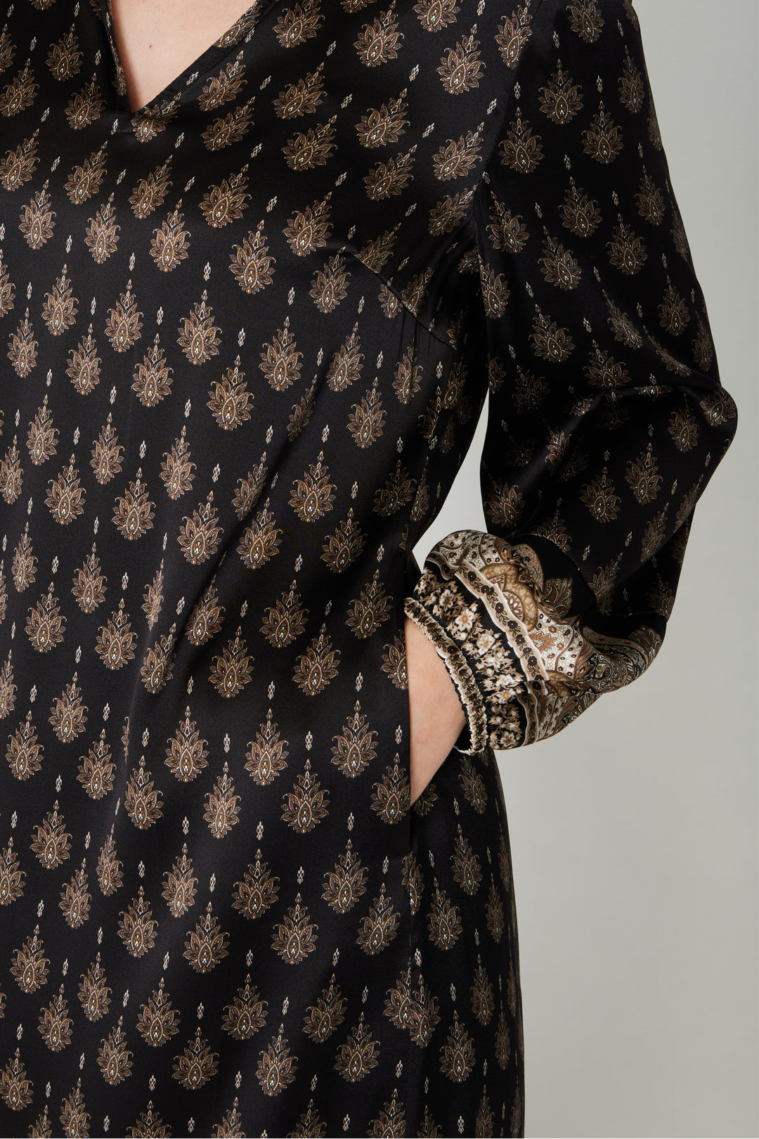 PBO PBOHanna silkekjole DRESSES 992 Black mix