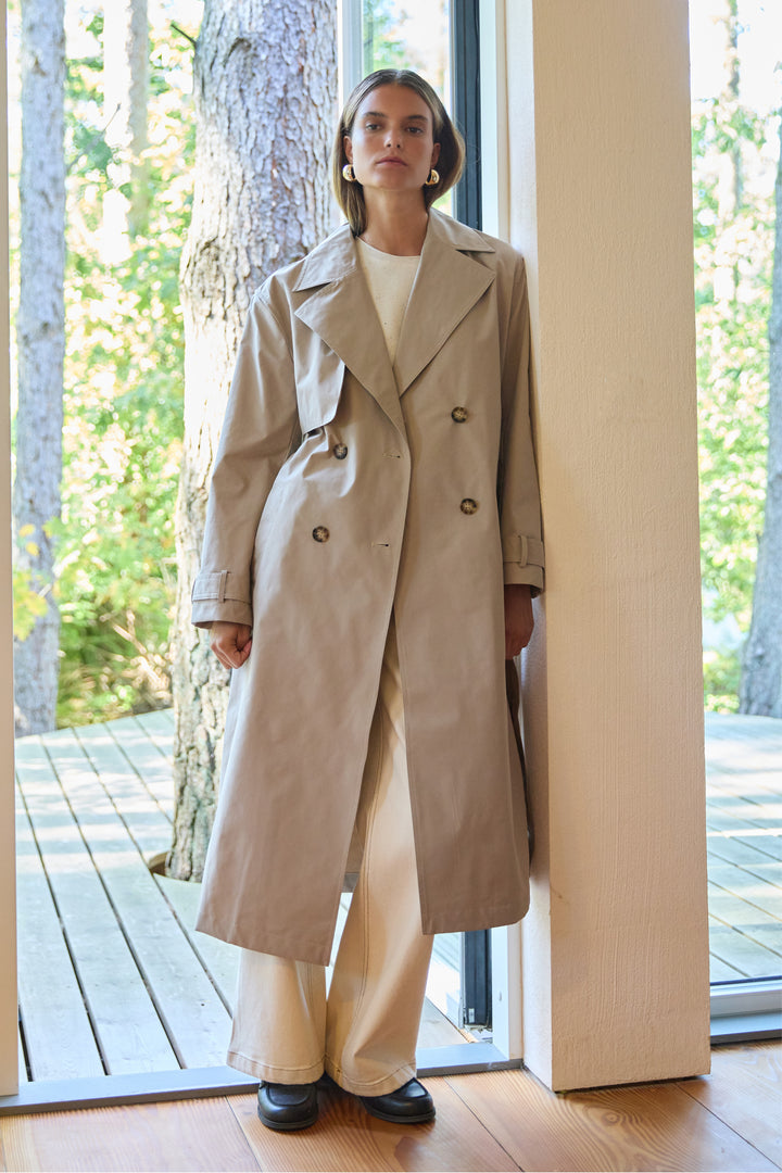 PBO PBOHillena trenchcoat OUTERWEAR 04 Light-sand