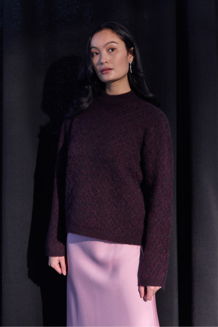 PBO PBOHopps striktrøje KNITWEAR, HEAVY 63 Deep bordeaux