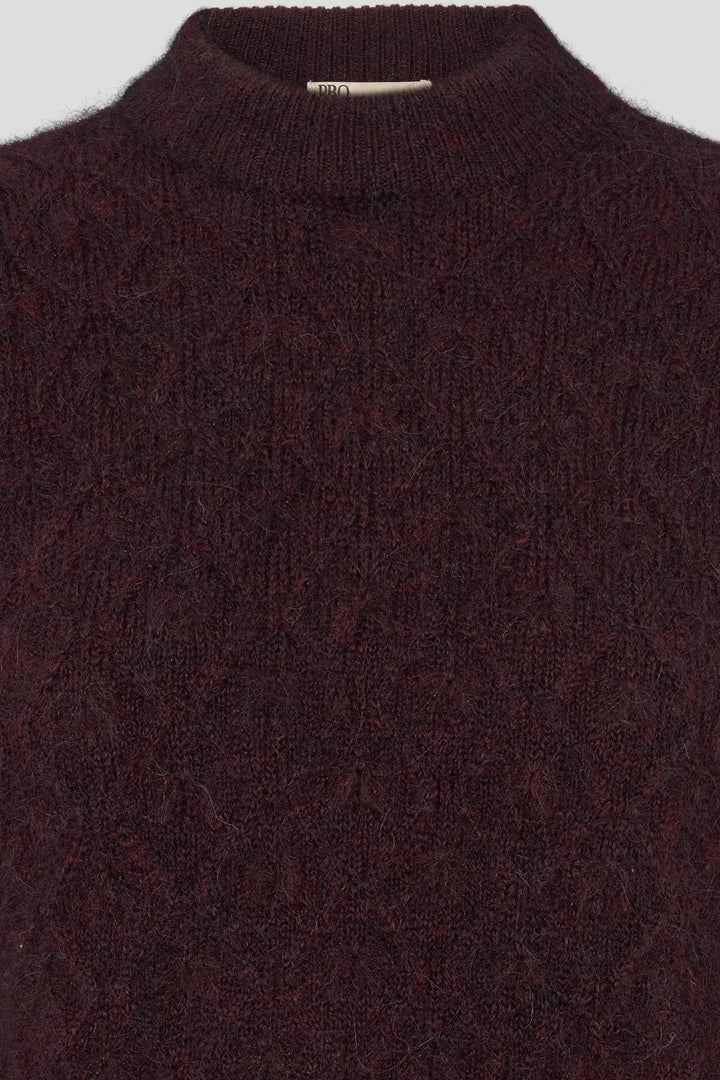 PBO PBOHopps striktrøje KNITWEAR, HEAVY 63 Deep bordeaux