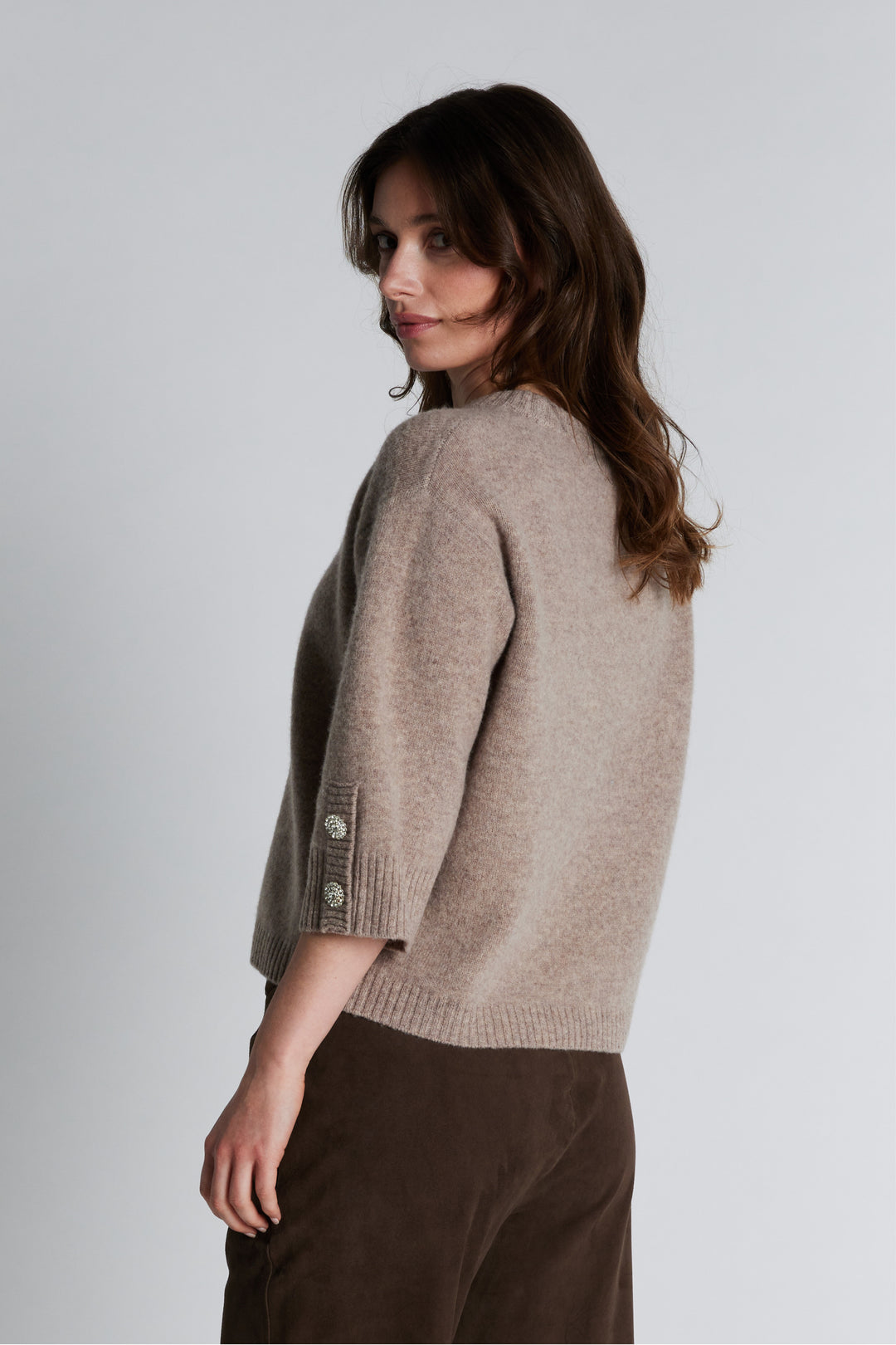 PBO PBOJoba striktrøje KNITWEAR 154 Sandstone