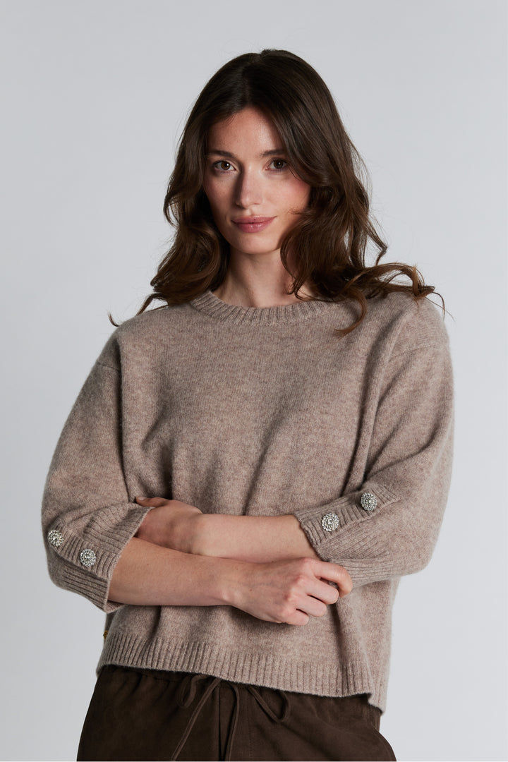 PBO PBOJoba striktrøje KNITWEAR 154 Sandstone