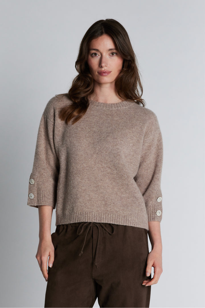 PBO PBOJoba striktrøje KNITWEAR 154 Sandstone