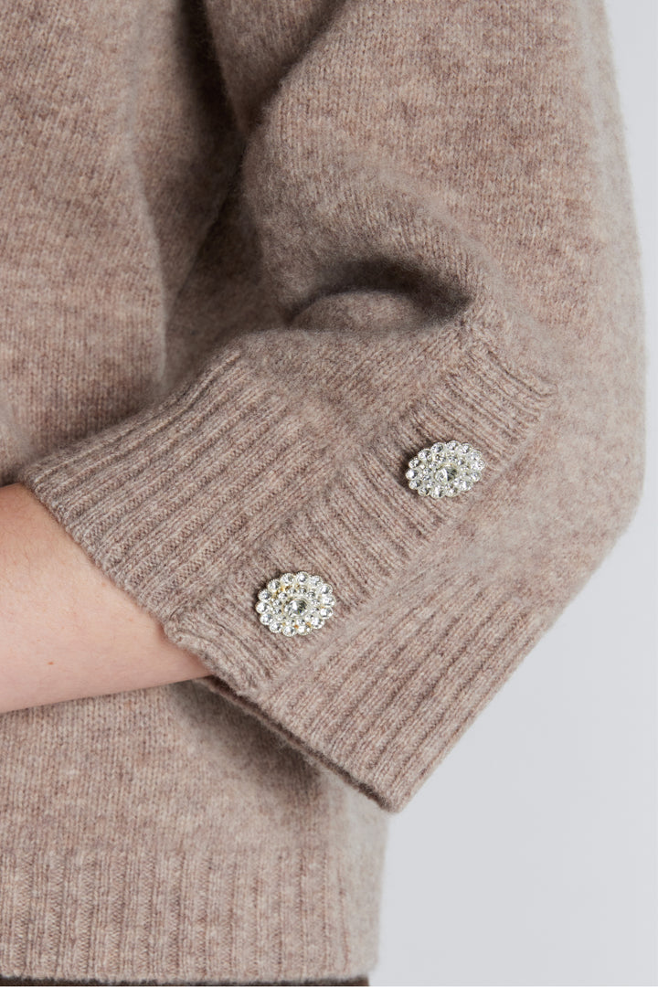 PBO PBOJoba striktrøje KNITWEAR 154 Sandstone