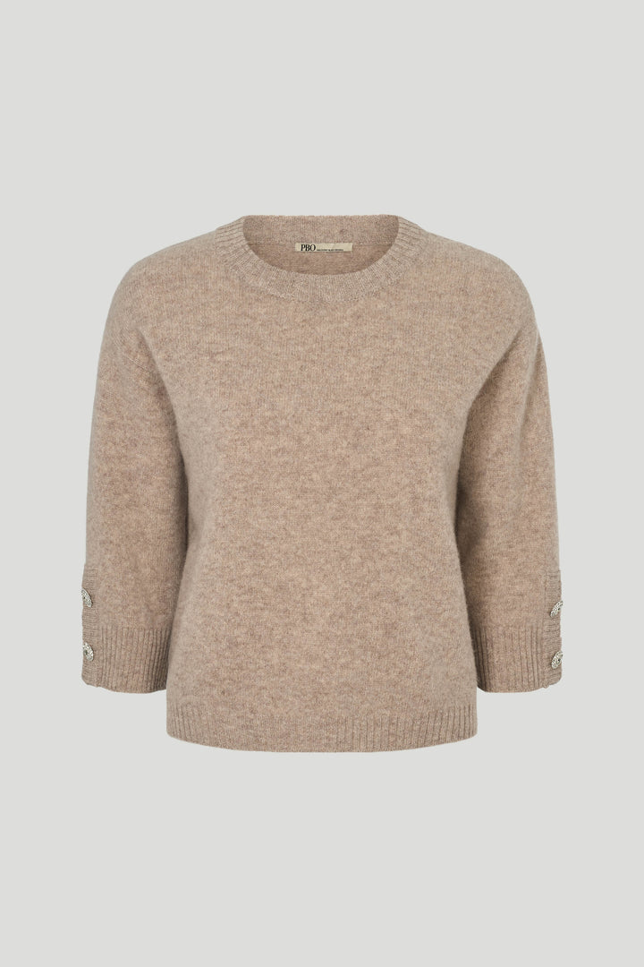 PBO PBOJoba striktrøje KNITWEAR 154 Sandstone