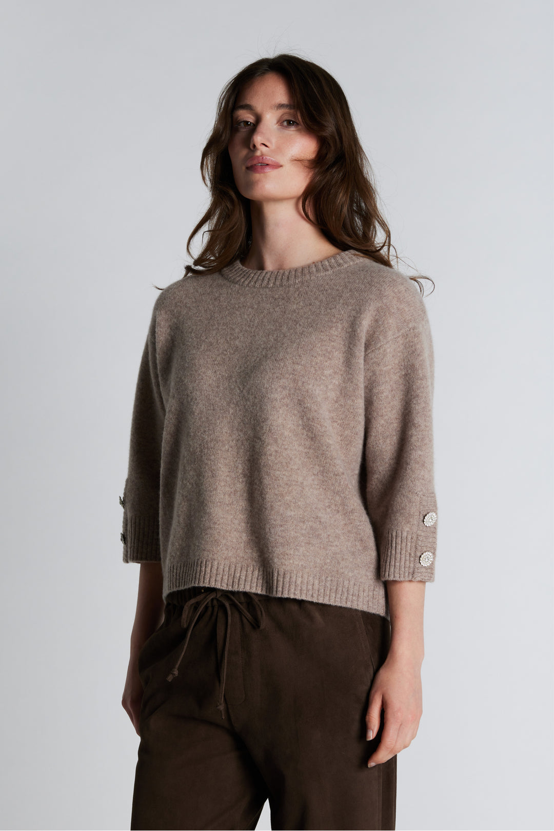 PBO PBOJoba striktrøje KNITWEAR 154 Sandstone