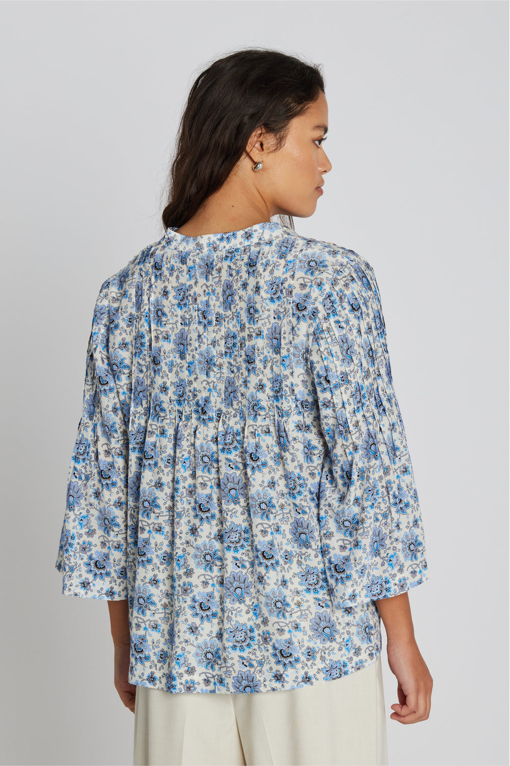 PBO PBOJonmol bluse BLOUSE 898 Blue/Off white