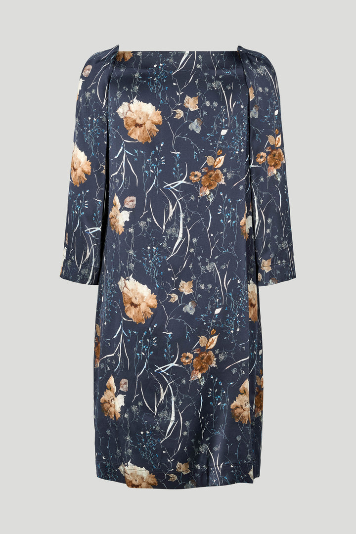 PBO PBOKhalia silkekjole DRESSES 837 Dark flower
