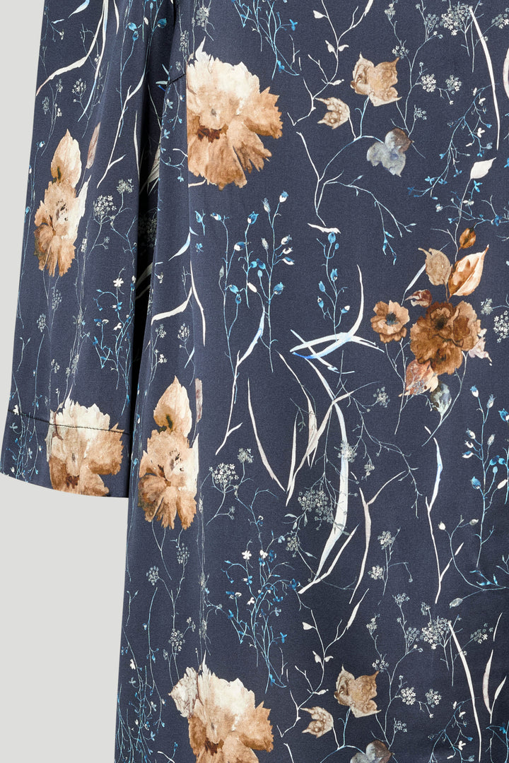 PBO PBOKhalia silkekjole DRESSES 837 Dark flower