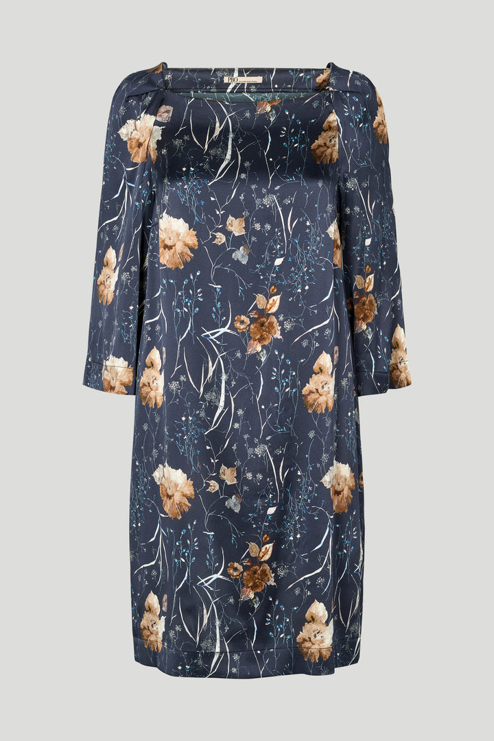 PBO PBOKhalia silkekjole DRESSES 837 Dark flower