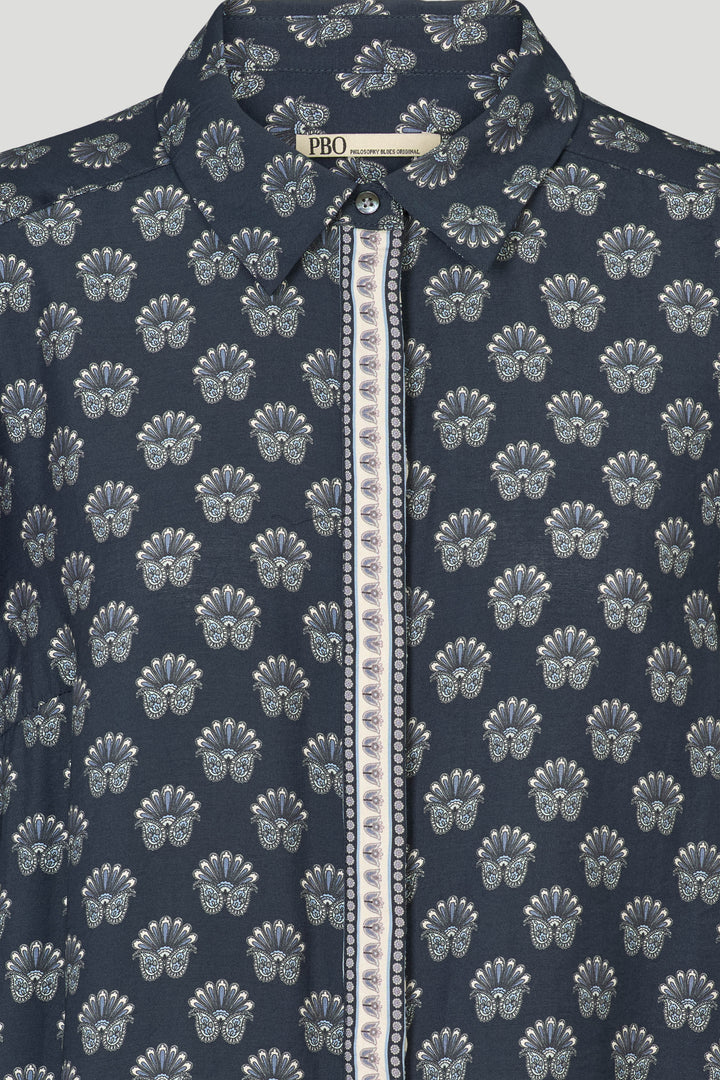 PBO PBOKima skjorte SHIRTS 894 Black/Blue