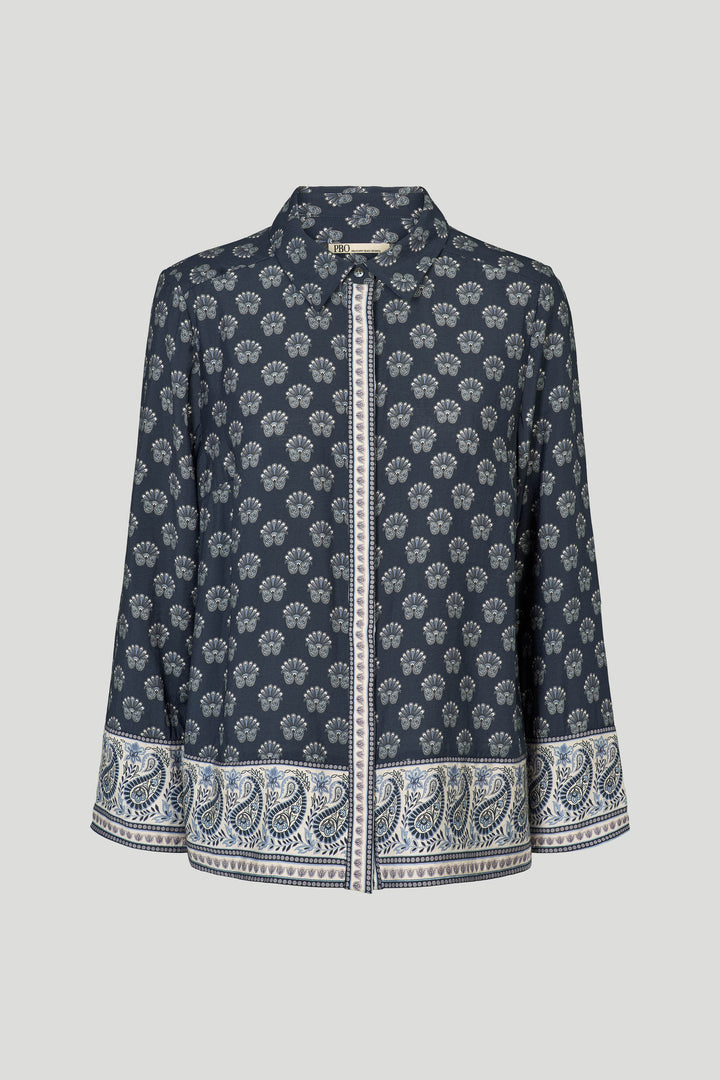 PBO PBOKima skjorte SHIRTS 894 Black/Blue