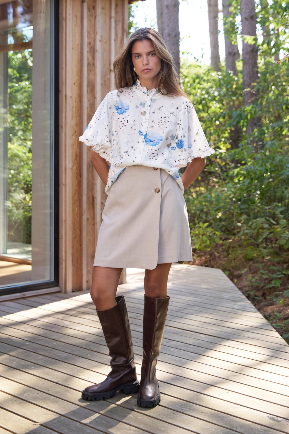 PBO PBOKomi nederdel SKIRTS 04 Light-sand