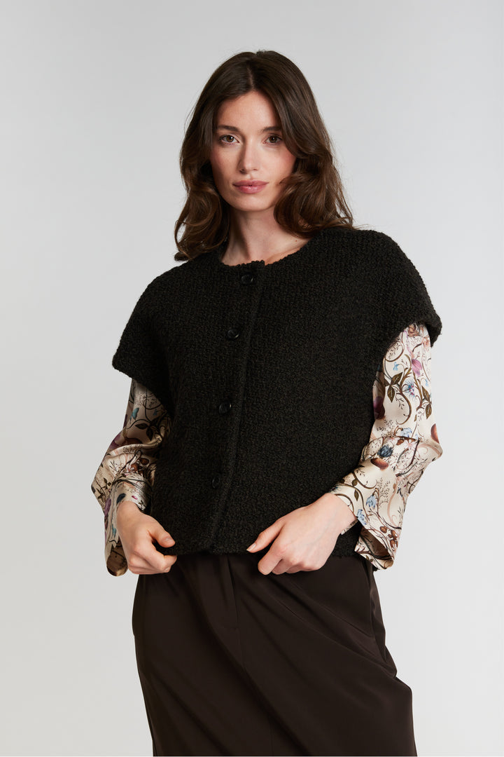 PBO PBOKonia vest WAISTCOATS 690 Dark brown
