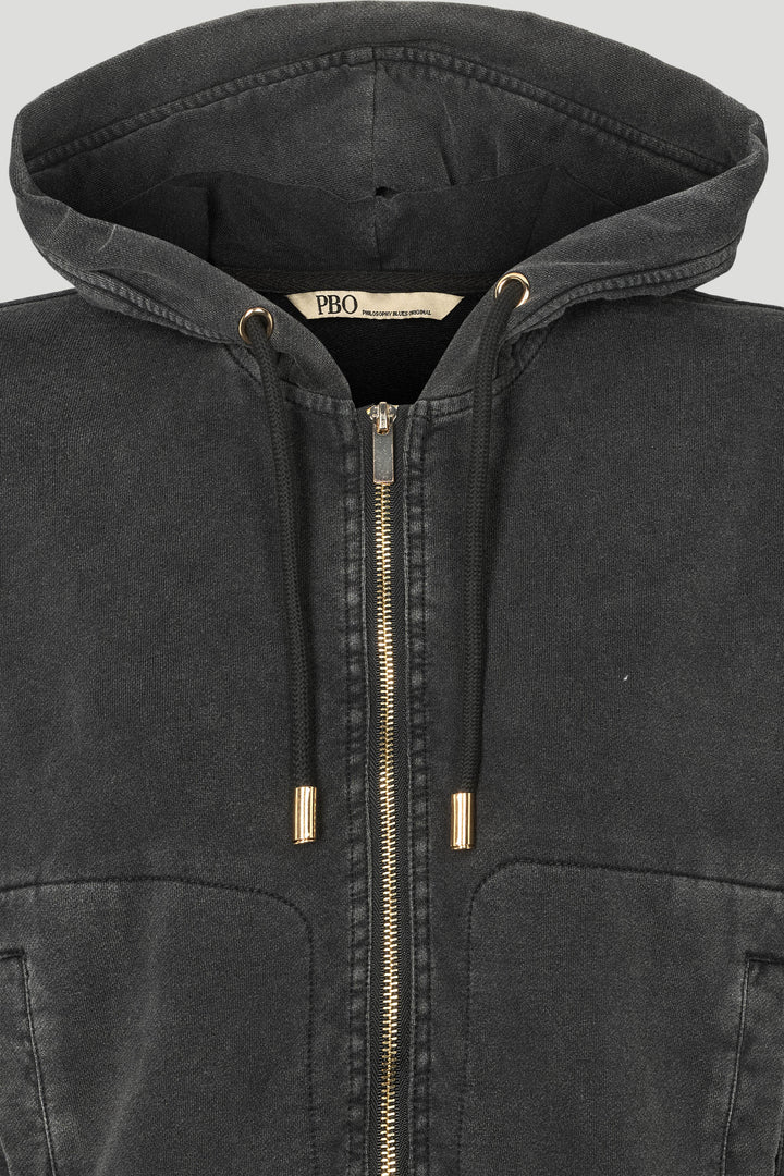 PBO PBOKonjo hættetrøje SWEATSHIRT Sort